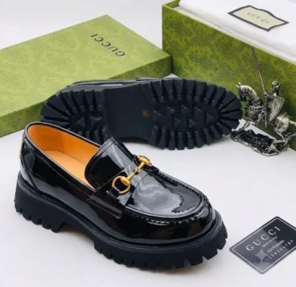 Gucci Horsebit Patent Leather Chunky Loafer